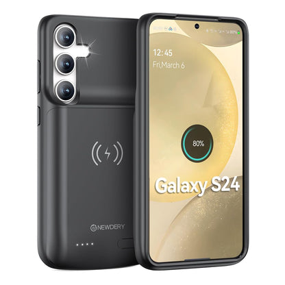 Wireless Battery Case for Samsung Galaxy S24 5G Qi 5000mAh (6.2")