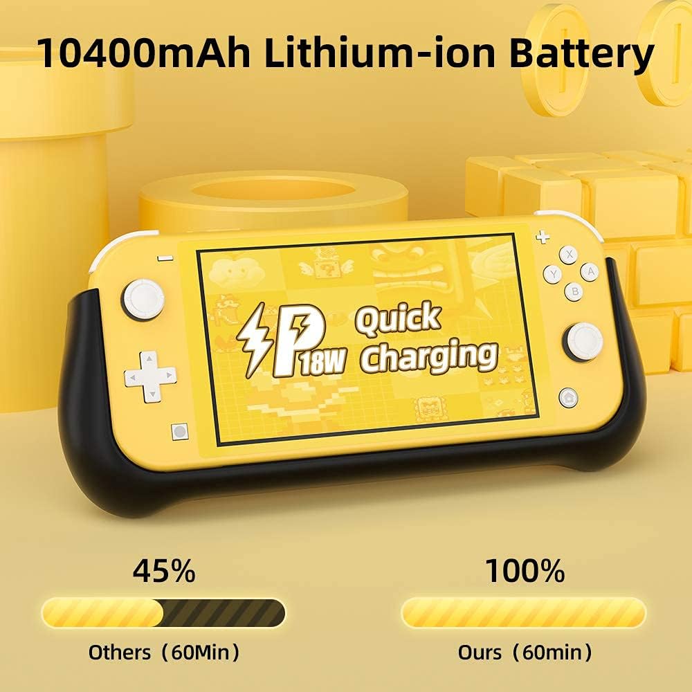 NEWDERY Battery Charger Case for Nintendo Switch Lite 5.5" , Support P