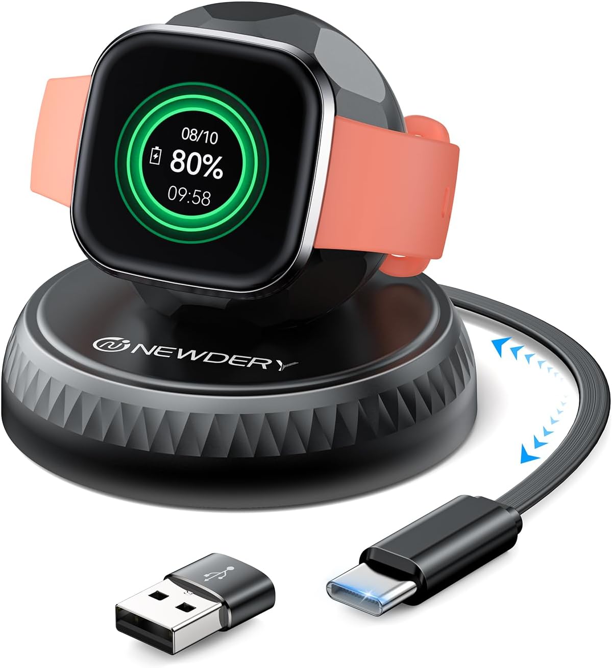 Charger for Pixel Watch 3 2 & for Fitbit Sense 2/Versa 4 3