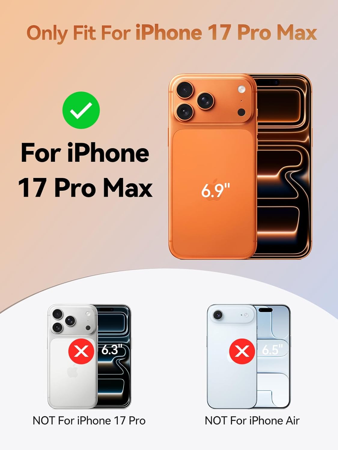 9300mAh Battery Case for iPhone 17 Pro Max with 20W PD Fast Charging & Wireless Charge