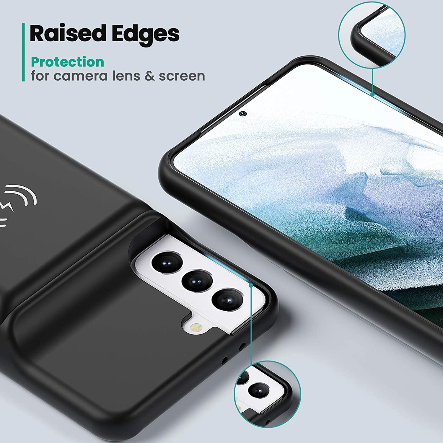NEWDERY 10000mAh Wireless Battery Case For Samsung Galaxy S21Plus S23Plus Fast Charging Power Extended Battery Charger