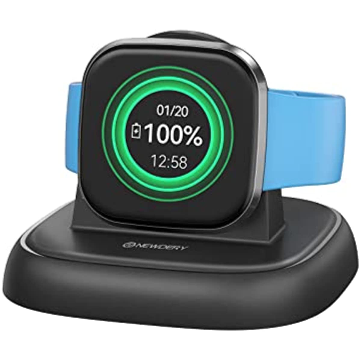 NEWDERY Charger Dock for Fitbit Sense 2/Sense/Versa 4/Versa 3, Magnet