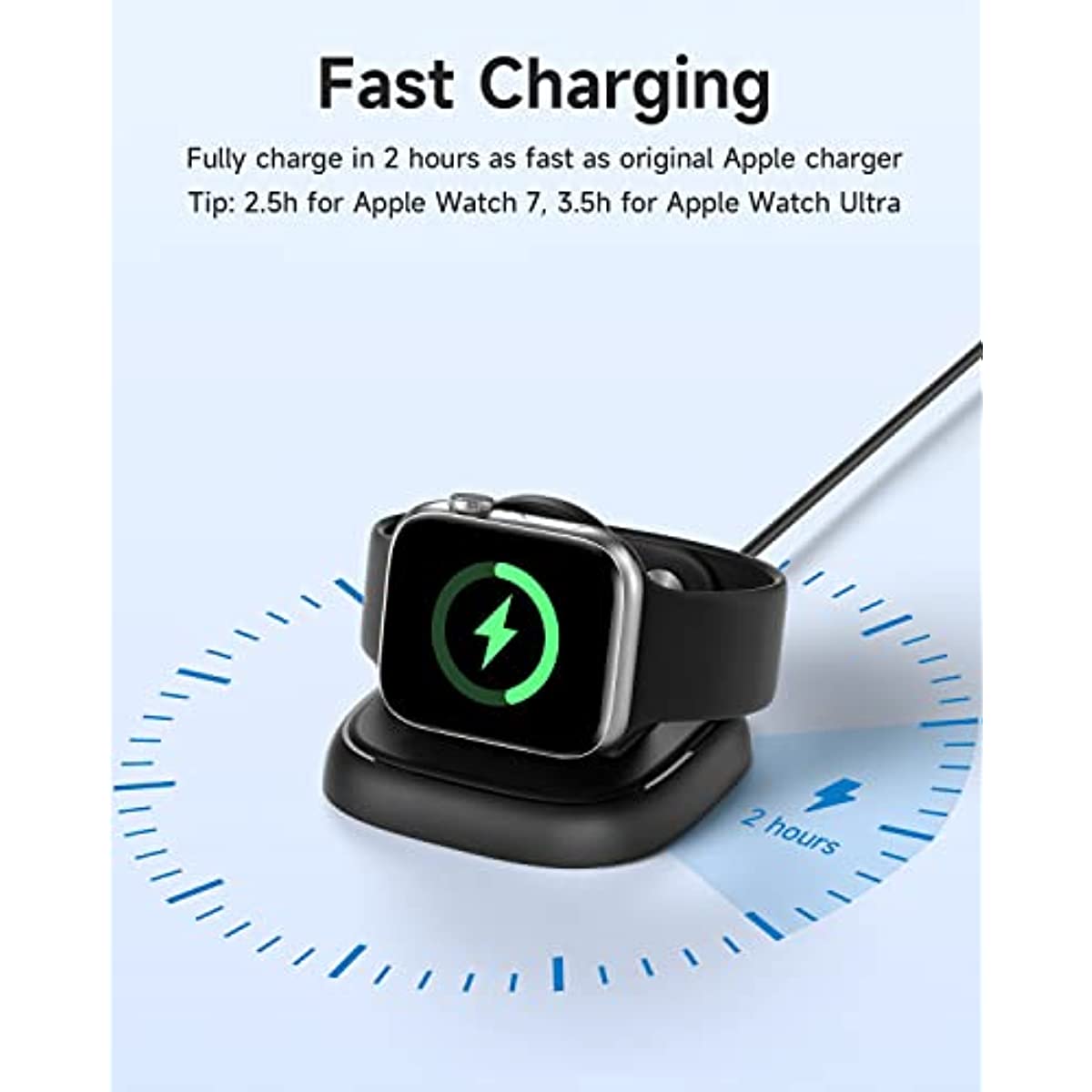 Wireless Charging Station for iWatch series Ultra/8/7/6/5/3/2/SE, 49/45/44/42/41/40/38 mm