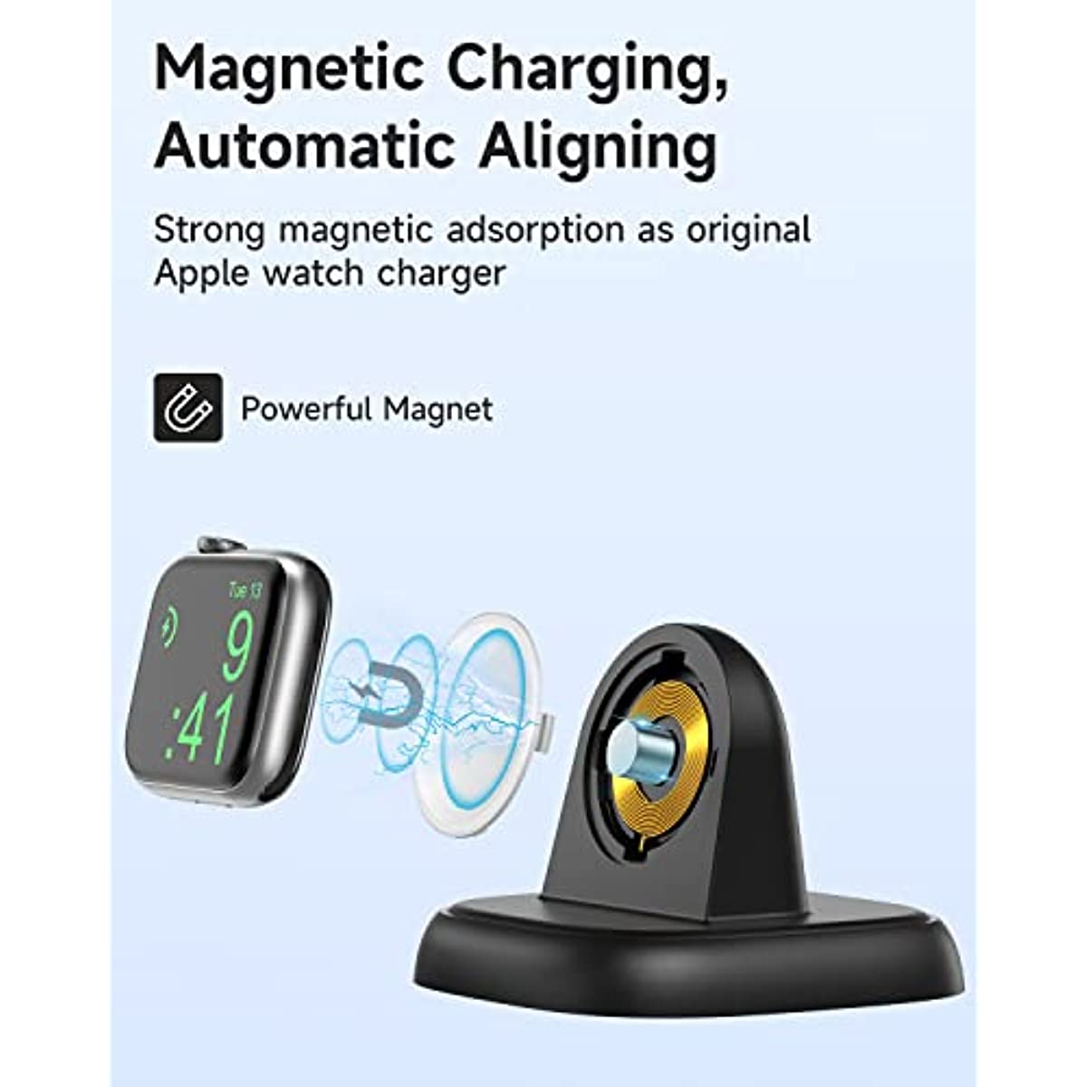 NEWDERY Station de Charge sans Fil pour Apple Watch 9/Ultra Chargeur Rapide  Dock Stand Support de Charge IWatch Magnétique Mini Chargeur de Voyage  Portable pour iWatch Series 9/8/7/6/5/4/3/2/SE/Ultra : : High-Tech