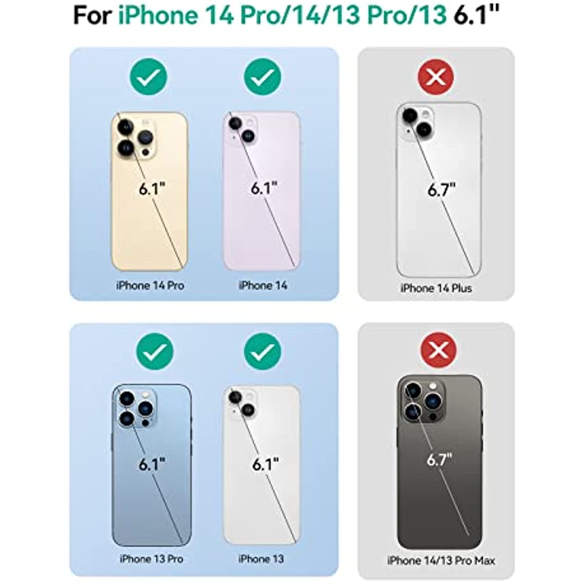 Wireless Battery Case for iPhone 14 Pro/14/13/13 Pro 10000mAh (6.1 inch)