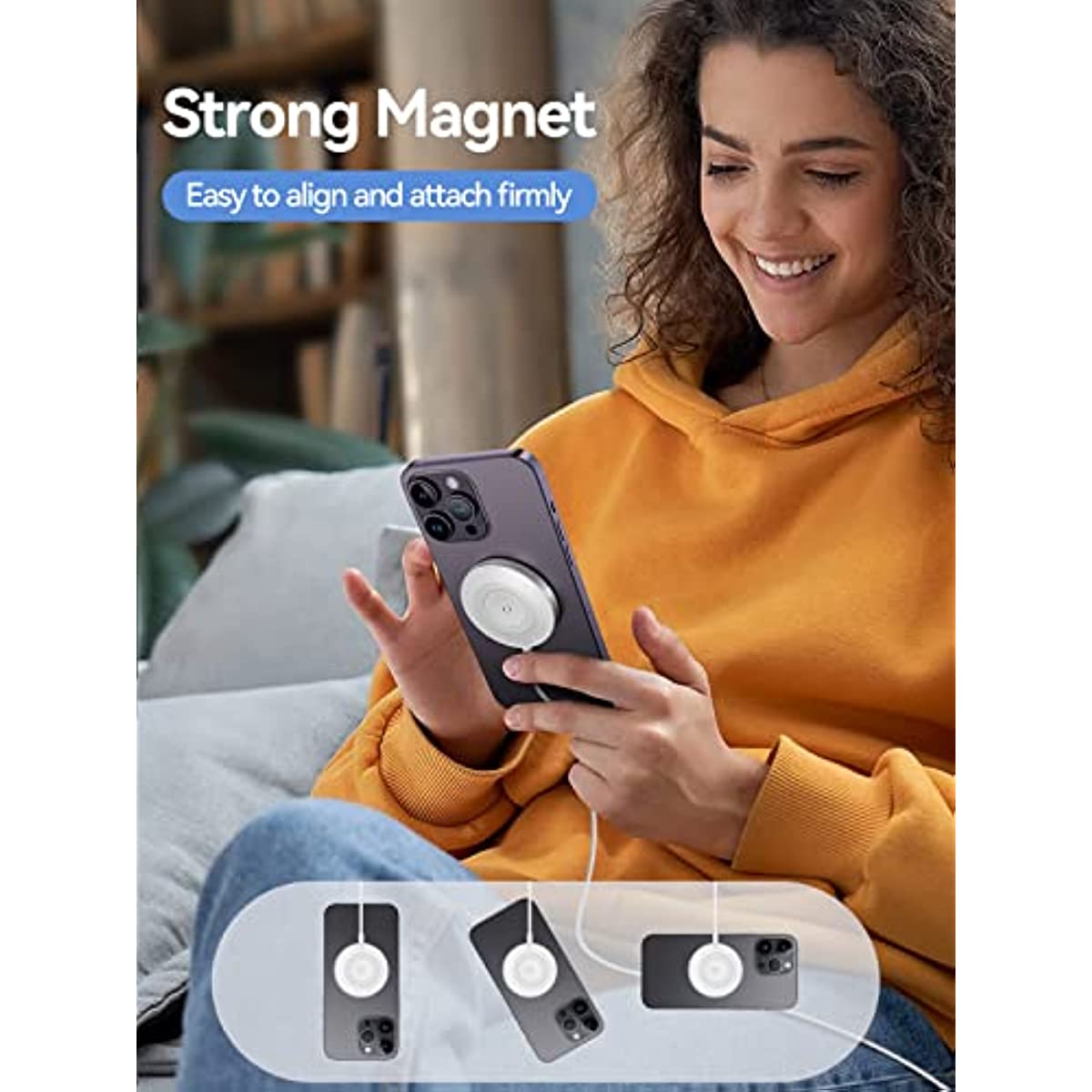 NEWDERY Magnetic Wireless Charger, for Apple Watch Charger, with Mag-Safe Charger and 18W Fast Charging Pad for iPhone 14/13/12 Pro Max Plus Mini, iWatch Ultra/8/7/6/5/4/3 and Airpods,USB A&C Cable