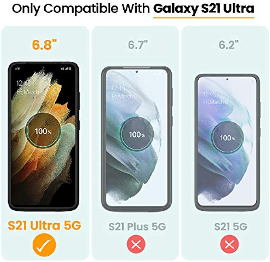 NEWDERY Galaxy S21 Ultra 5G Battery Case, Qi Wireless Charging case with 4700mAh Backup Battery Pack, Portable Rechargeable Smart Battery Charger Case Compatible with Samsung S21 Ultra(6.8”) Black