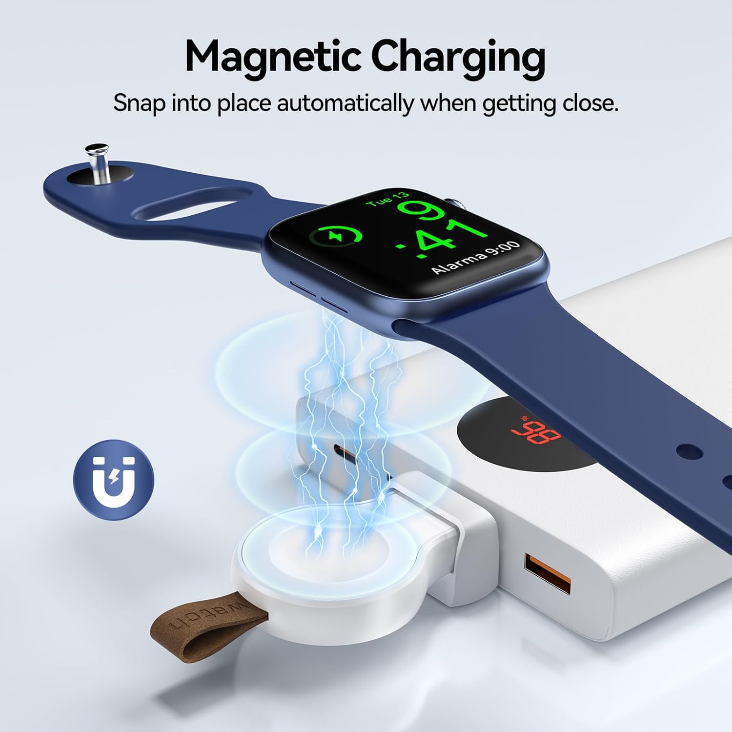 Charger for Apple Watch Portable iWatch USB Wireless Charger,  Apple Watch Ultra2/1 Series 10 9 8 7 6 5 4 3 2 1 SE