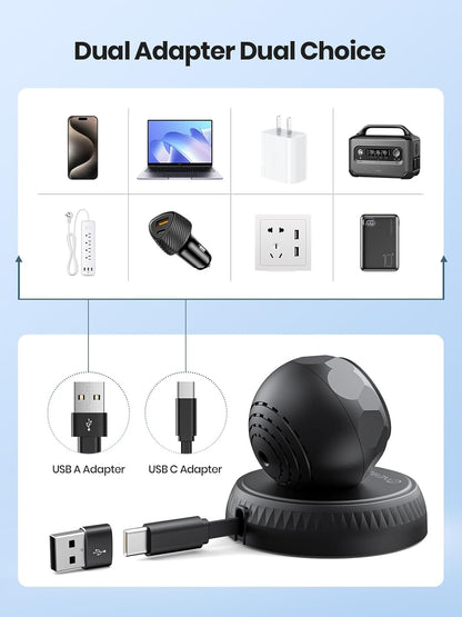 NEWDERY Retractable Wireless Charger Stand for Galaxy Watch 7,USB C Charging Cable with USB A Adapter,Magnetic Charging Station for Samsung Watch 6 Classic 5 Pro 4 3 Active 2 1