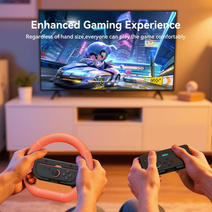 2 Pack Steering Wheels for Nintendo Switch 2 Joy Con(2025)