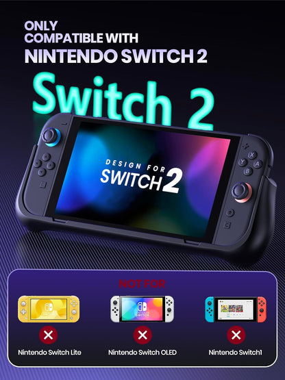 NEWDERY 10000mAh Battery Case for Nintendo Switch 2 – Fast Charging, LED Display, 2 Game Card Slots & Kickstand