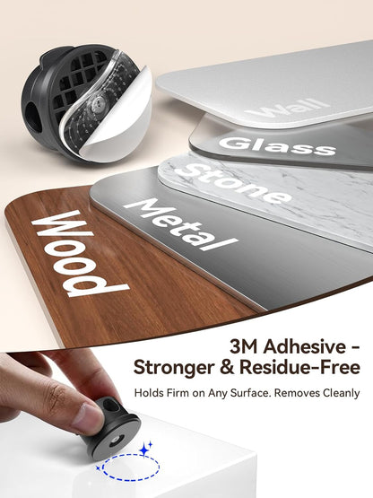 NEWDERY Magnetic Cable Clips 10 Pack, 360° Rotatable Cord Organizer, Desk & Car Wire Management