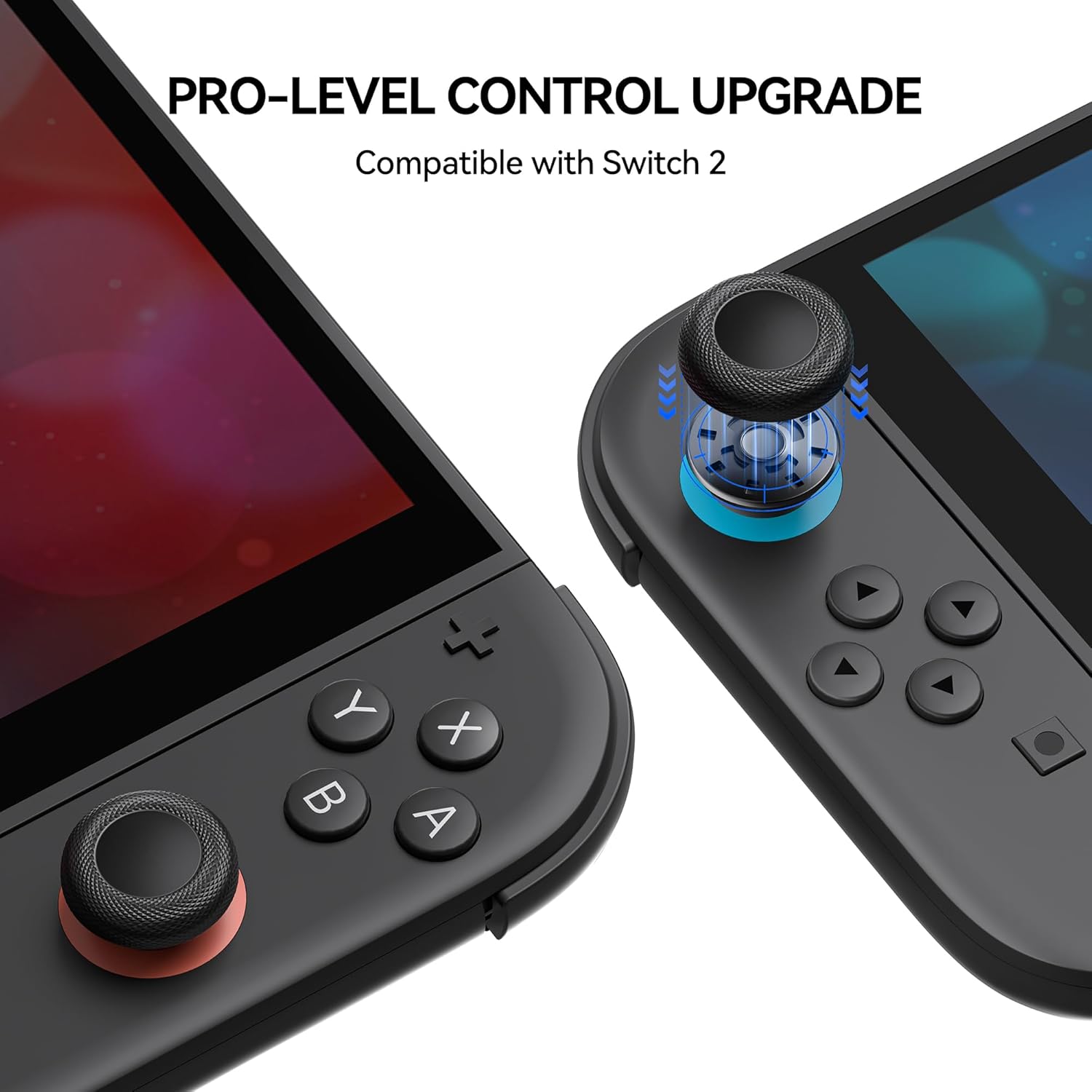 NEWDERY Thumb Grips for Nintendo Switch 2, 10PCS Anti-Slip TPU Joystick Caps for Joy-Con 2