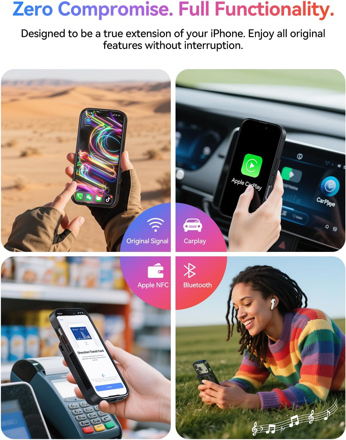 9300mAh Battery Case for iPhone 17/17 Pro with Wireless Charging & Data Sync, LED Display