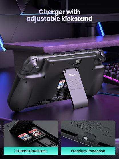 NEWDERY 10000mAh Battery Case for Nintendo Switch 2 – Fast Charging, LED Display, 2 Game Card Slots & Kickstand