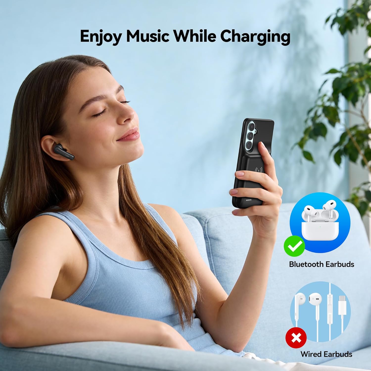 NEWDERY Battery Case for Samsung Galaxy S26 / S26 Plus / S26 Ultra – 9500mAh, Wireless Charging, LED Display & Full Protection