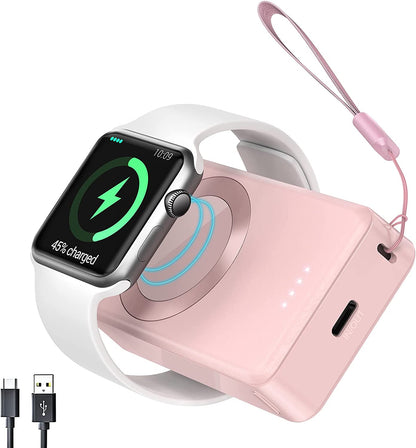 4000mAh Power Bank Battery For Apple Watch Magnetic Wireless Charging Station