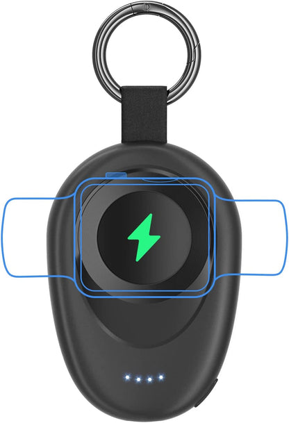 NEWDERY Watch Charger For Apple 8/7/6/5/4/3/2/SE/Ultra Portable Magnetic Wireless iWatch Charger Keychain Power Bank1400mAh