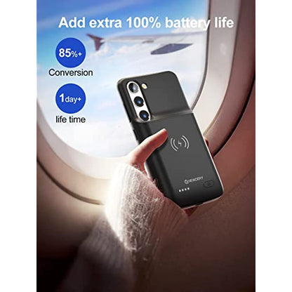 Qi Wireless Charging Sync Data Supported Battery Case 4700mAh for Samsung Galaxy S23 (6.1") (2023 Newest) Black