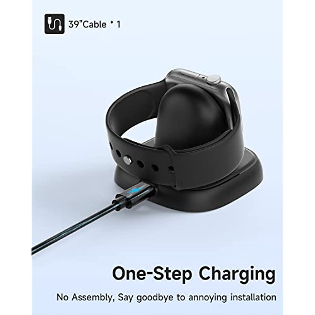 Wireless Charging Station for iWatch series Ultra/8/7/6/5/3/2/SE, 49/45/44/42/41/40/38 mm