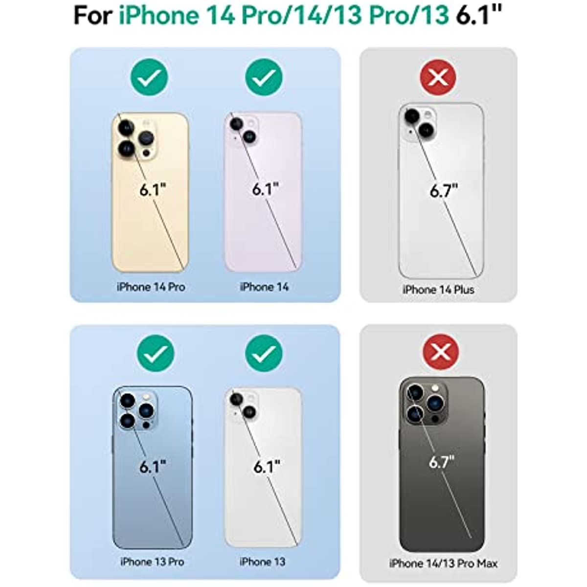 Wireless Battery Case for iPhone 14 Pro/14/13/13 Pro 10000mAh (6.1 inch)